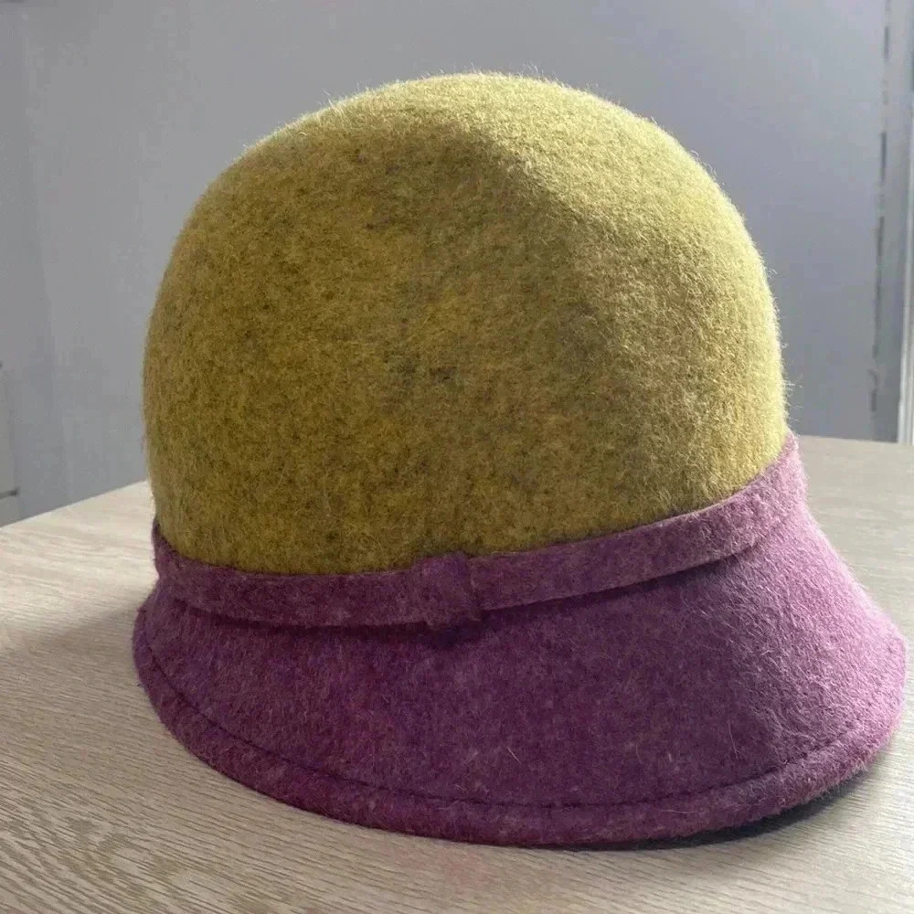 Wool hat color block